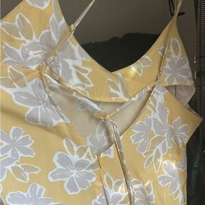 Yellow floral Cupshe dress/swim cover